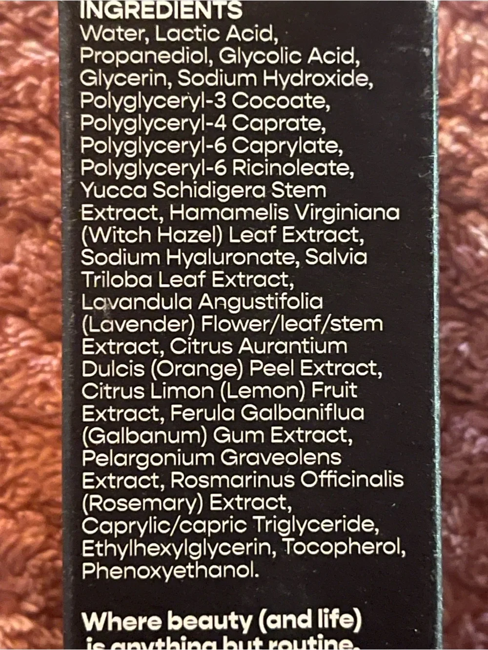 Yucca Lactic Acid Liquid Exfoliant Box — White with Black Accent
